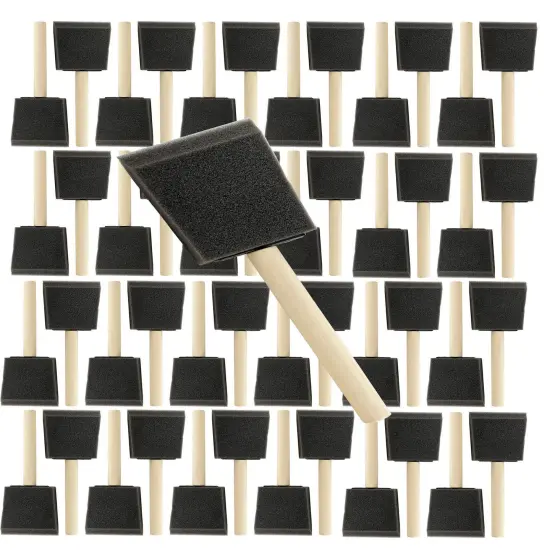 48 Pieces Pro Grade - Foam Brushes - 2 Inch - Poly Foam Brush Set {1}