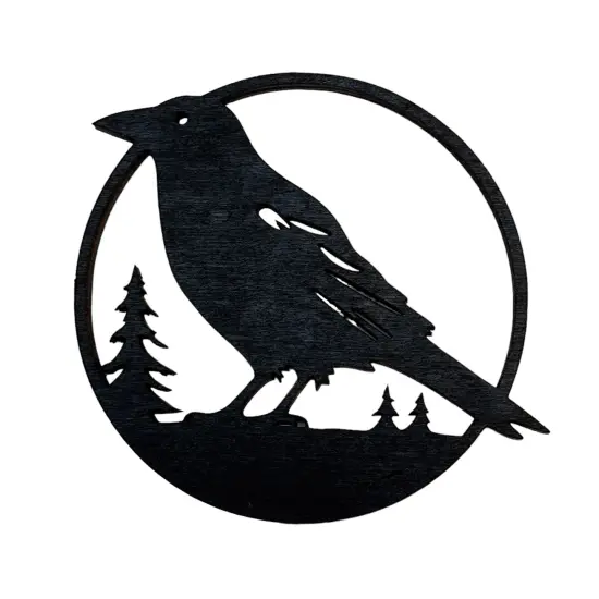 Ornament - Black - Crow Raven {1}