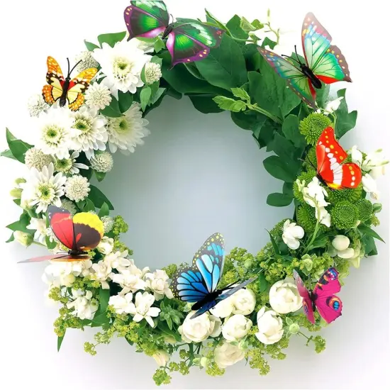 50Pcs Butterfly Stakes Outdoor Yard Planter Flower Pot Bed Garden Decor Yard Art {1}