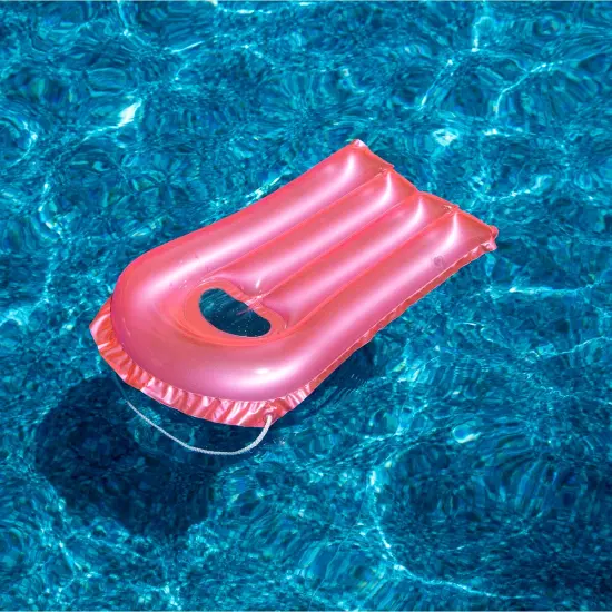 Swim Central Inflatable Transparent Surf Rider Pool Float - 30" - Pink {5}