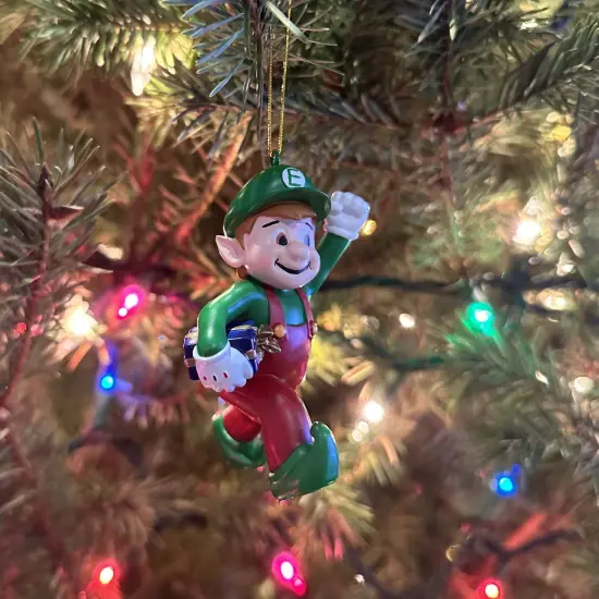 Tree Buddees Super Santa and Elf Bros - Fun & Unique Gamer Christmas Ornaments Super elf {6}