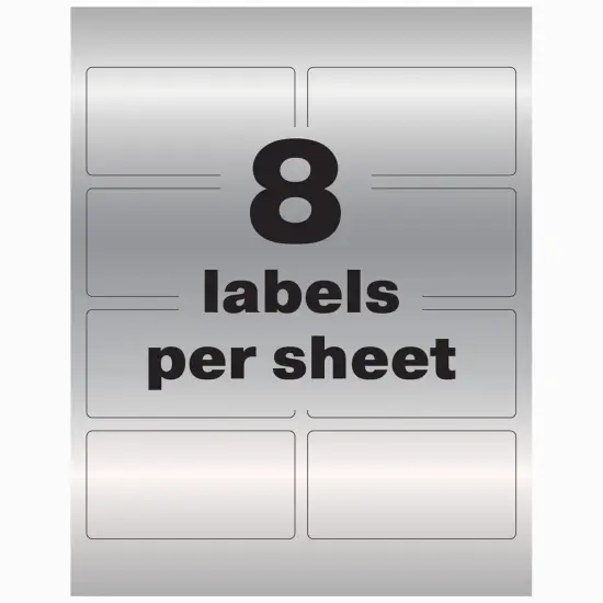 Avery PermaTrack Metallic Asset Tag Labels, 2" x 3-3/4", 64 Asset Tags (61520) {6}