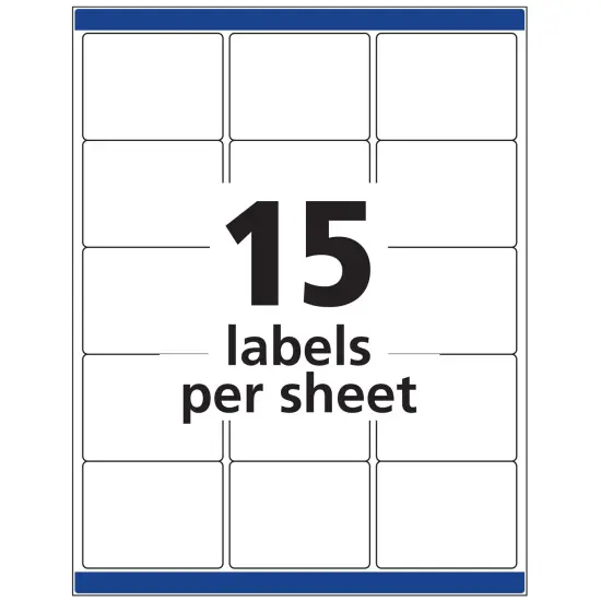 Avery ID Labels, Sure Feed Technology, Permanent Adhesive, 2" x 2-5/8", 225 Labels (6572) {5}