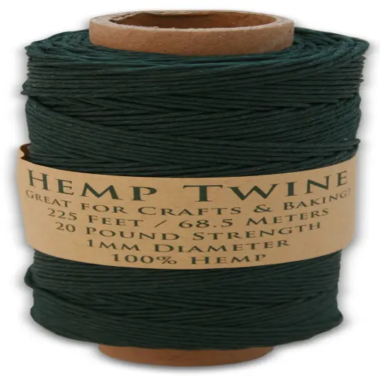 Hemptopia, Hemp Twine Spool, 225ft, All Natural, Multiple Colors Hunter green {2}
