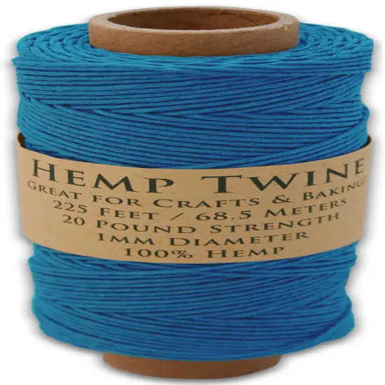 Hemptopia, Hemp Twine Spool, 225ft, All Natural, Multiple Colors Blue {2}