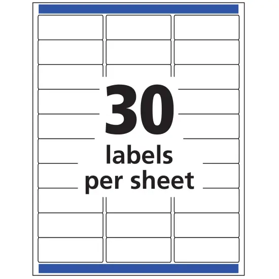 Avery Matte Clear Address Labels, Sure Feed Technology, Inkjet, 1" x 2-5/8", 750 Labels (8660) {5}