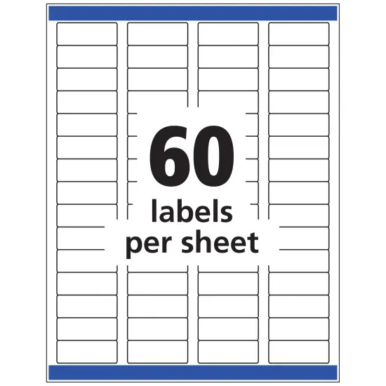 Avery Glossy Clear Address Labels, Sure Feed Technology, Laser/Inkjet, 2/3" x 1-3/4", 600 Labels (6520) {4}