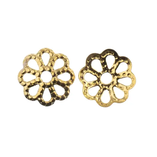 John Bead Bead Cap Filigree 6mm 120/Pkg-Gold {2}