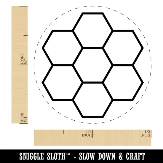 Simple Honeycomb Outline Self-Inking Rubber Stamp for Stamping Crafting Planners UV {1}