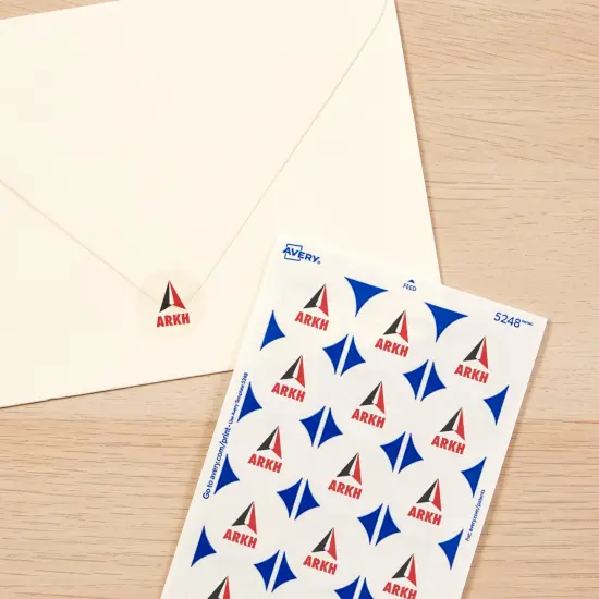 Avery Mailing Seals, Permanent Adhesive, Clear, 1" Diameter, 480 Labels (5248) {3}