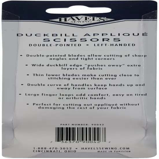 Havel's Double-Pointed Duckbill Applique Scissors 6"-Left-Handed {3}