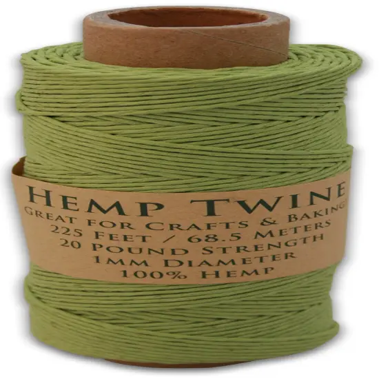Hemptopia, Hemp Twine Spool, 225ft, All Natural, Multiple Colors Lime green {2}