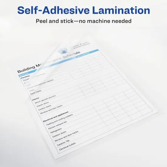 Avery School Supplies Set Bundle, 10 Clear Self-Laminating Sheets, 8 Washable Glue Sticks, Great for Back to School, Office Supplies, and Home Use (01684) {2}