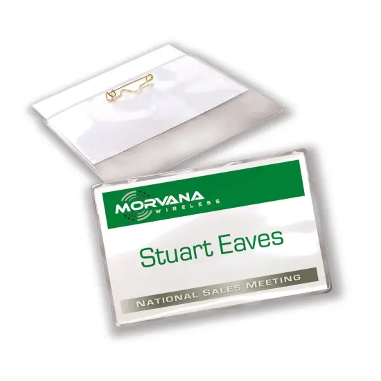 Top-Loading Pin Style Name Badges, 2-1/4 x 3-1/2, 2 Pack of 74652 {2}