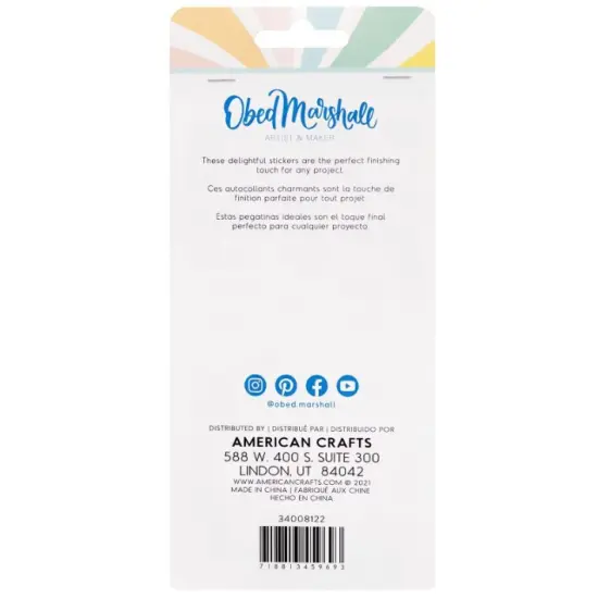 Obed Marshall - FANT&middot;STICO - MINI ICON PUFFY STICKERS 6&rdquo;x12&rdquo; (62 PIECE) 34008122 {4}