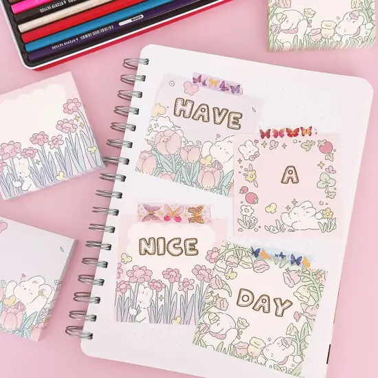 Wrapables Spring Garden Memo Note Pads (Set of 4) {5}