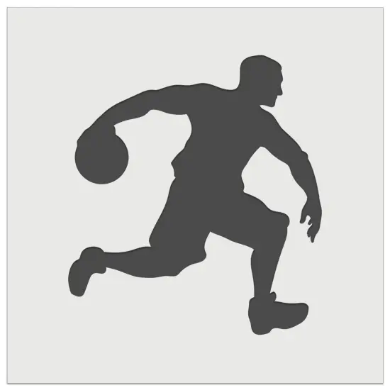 Basketball Player Dribbling Ball Running Wall Cookie DIY Craft Reusable Stencil {2}