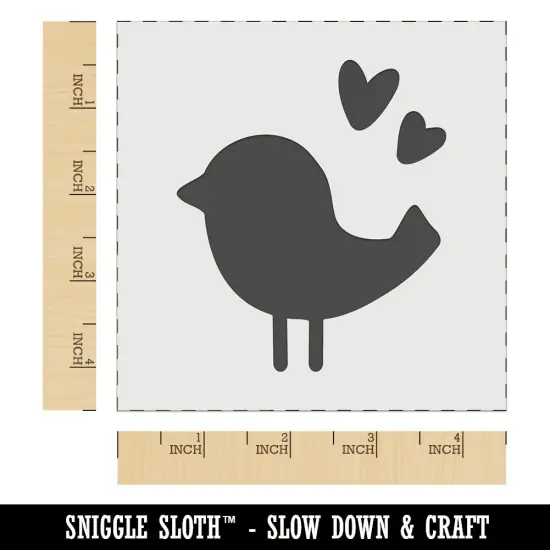 Baby Chick Bird with Hearts Spring Summer Wall Cookie DIY Craft Reusable Stencil {6}