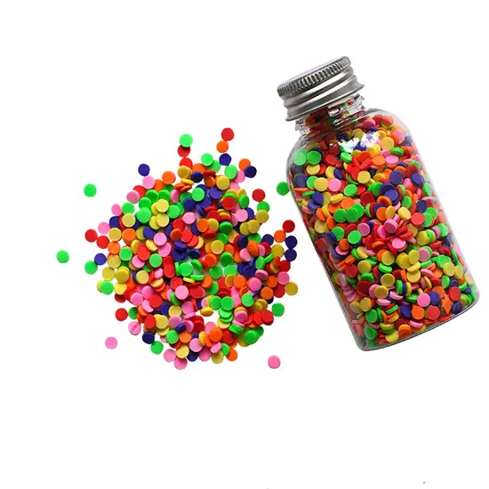 Buttons Galore Bright Colors Polymer Clay Circles Embellishments for DIY Crafts - 100 Grams {1}