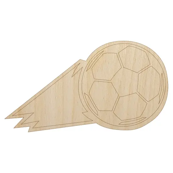 Soccer Ball Action Unfinished Wood Shape Piece Cutout for DIY Craft Projects {7}