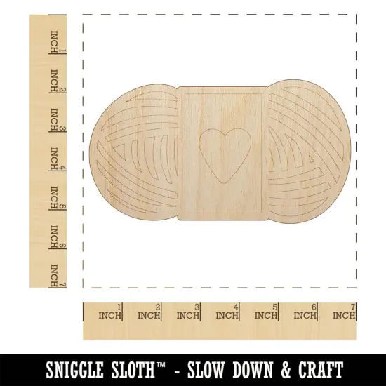 Darling Skein of Yarn Crocheting Knitting Yarn Crafts Unfinished Wood Shape Piece Cutout for DIY Craft Projects {1}
