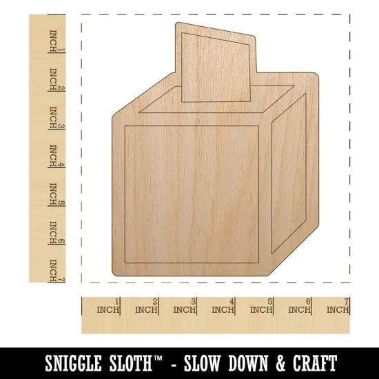 Tissue Box Unfinished Wood Shape Piece Cutout for DIY Craft Projects {1}