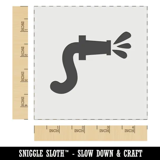 Fire Hose Firefighter with Water Wall Cookie DIY Craft Reusable Stencil {6}