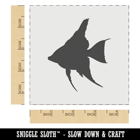 Freshwater Angelfish Fish Silhouette Wall Cookie DIY Craft Reusable Stencil {7}