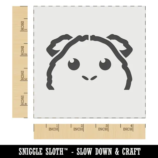 Peeking Guinea Pig Wall Cookie DIY Craft Reusable Stencil {7}
