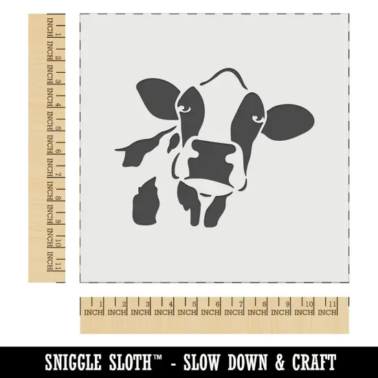 Silly Cow Face Wall Cookie DIY Craft Reusable Stencil {1}