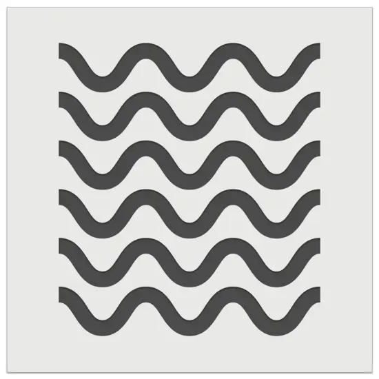 Wavy Line Pattern Wall Cookie DIY Craft Reusable Stencil {7}