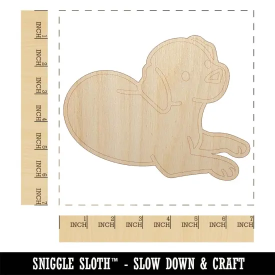 Labrador Retriever Laying Down Dog Unfinished Wood Shape Piece Cutout for DIY Craft Projects {1}
