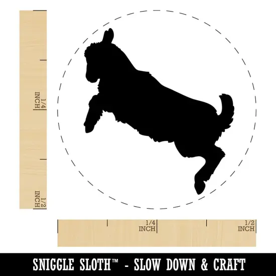 Baby Goat Jumping Playing Self-Inking Rubber Stamp Ink Stamper for Stamping Crafting Planners Brown {1}