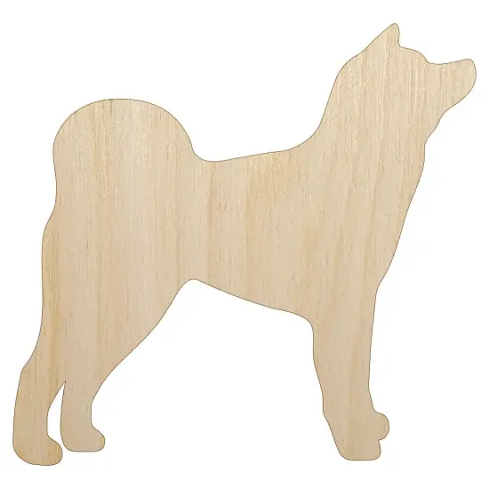 Japanese Akita Dog Solid Unfinished Wood Shape Piece Cutout for DIY Craft Projects {1}