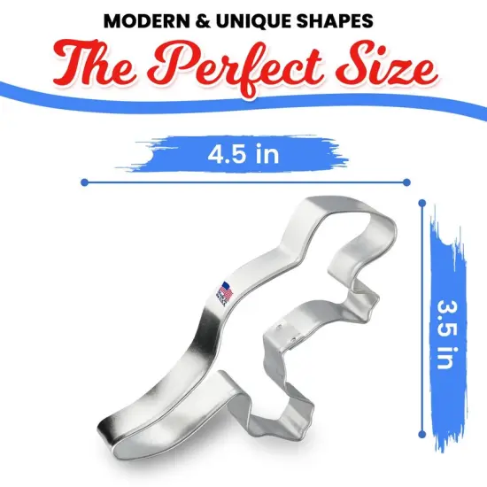 CookieCutter.Com Tyrannosaurus Dinosaur Cookie Cutter 5 in B1126 &ndash;Tin Plated Steel Cookie Cutters &ndash; Made In The USA {2}