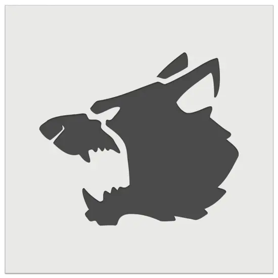 Ferocious Snarling Wolf Head Side Wall Cookie DIY Craft Reusable Stencil {7}