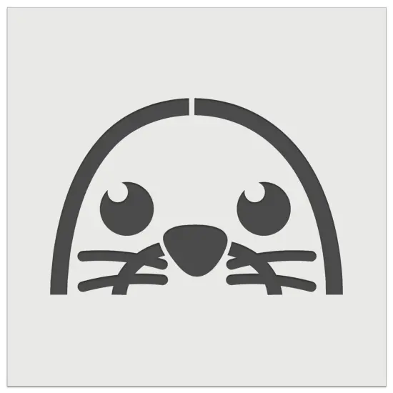 Peeking Seal Wall Cookie DIY Craft Reusable Stencil {7}