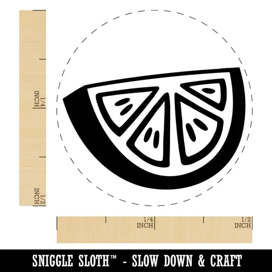 Citrus Fruit Slice Orange Lemon Lime Self-Inking Rubber Stamp Ink Stamper for Stamping Crafting Planners Sky Blue {1}