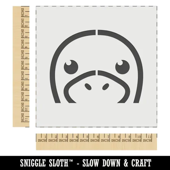 Peeking Platypus Wall Cookie DIY Craft Reusable Stencil {1}