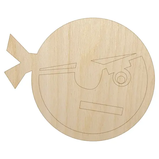 Pirate Face Unfinished Wood Shape Piece Cutout for DIY Craft Projects {7}
