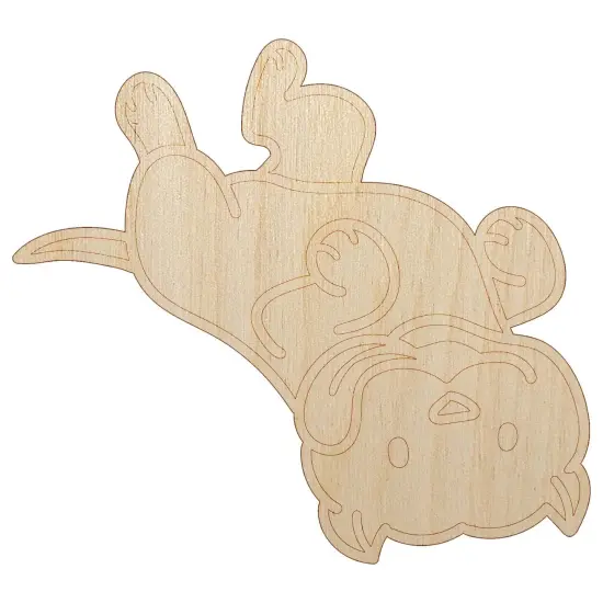 Pit Bull Laying on Back Dog Unfinished Wood Shape Piece Cutout for DIY Craft Projects {7}