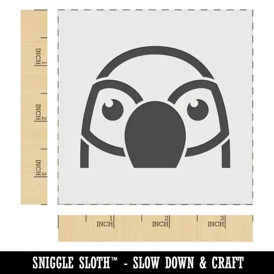 Peeking Parrot Bird Wall Cookie DIY Craft Reusable Stencil {5}
