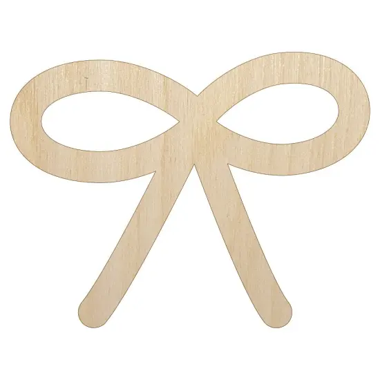 Cute Bow Ribbon Unfinished Wood Shape Piece Cutout for DIY Craft Projects {2}