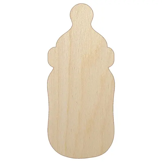 Cute Baby Bottle Unfinished Wood Shape Piece Cutout for DIY Craft Projects {7}