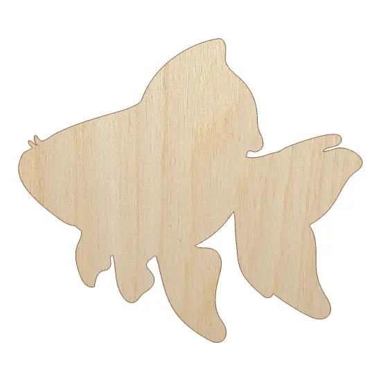 Fancy Pet Goldfish Unfinished Wood Shape Piece Cutout for DIY Craft Projects {2}