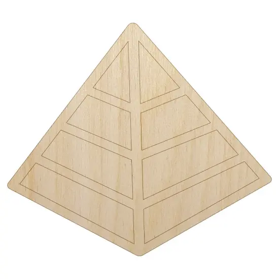Pyramid Egypt Outline Unfinished Wood Shape Piece Cutout for DIY Craft Projects {1}
