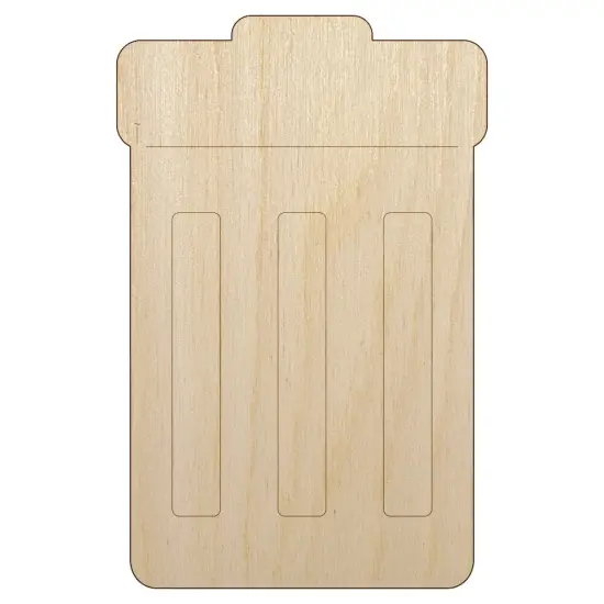 Garbage Trash Can Unfinished Wood Shape Piece Cutout for DIY Craft Projects {1}