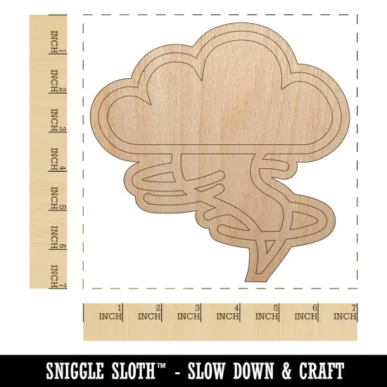 Danger Hurricane Tornado Weather Day Planner Unfinished Wood Shape Piece Cutout for DIY Craft Projects {1}