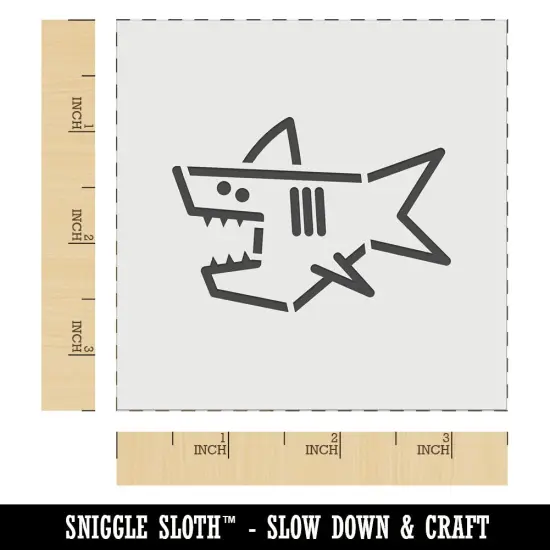 Shark Doodle Wall Cookie DIY Craft Reusable Stencil {5}