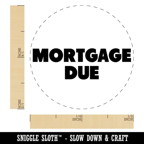 Mortgage Due Bold Text Bill Self-Inking Rubber Stamp for Stamping Crafting Planners Fuchsia {1}
